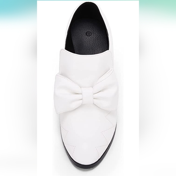 Womens Chunky Heel Ankle Boots Pointed Toe Booties Bow Slip On Stitch Suede Part - Picture 4 of 5